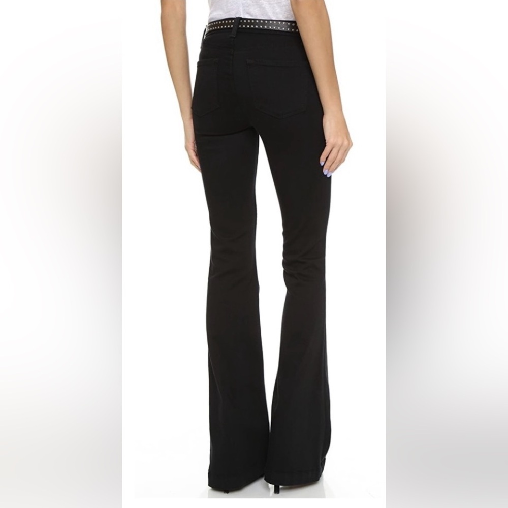 J Brand Maria High Rise Flare Jeans in Jet Black inseam 34 - Picture 2 of 14